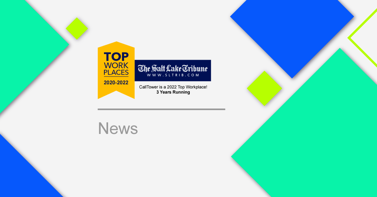 Salt Lake Tribune noemt CallTower voor het derde achtereenvolgende jaar winnaar van de Wasatch Front Top Workplaces 2023 Award