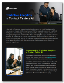 Predictive Analytics in Contact Center AI