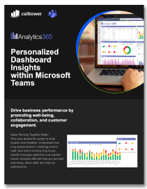 Analytics 365 - Quick Guide - Personalized Dashboard Insights for MS Teams